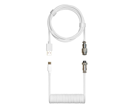 Kable do klawiatur Cooler Master Coiled Cable (Snow White)
